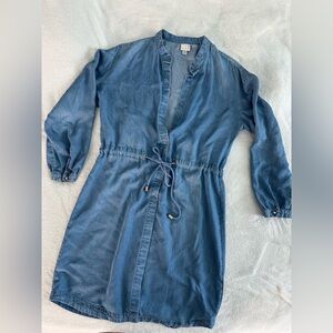Denim- long sleeve shirt dress